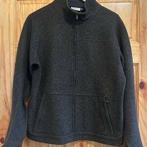 Ibex Dark Heather Brown Fleece Jacket